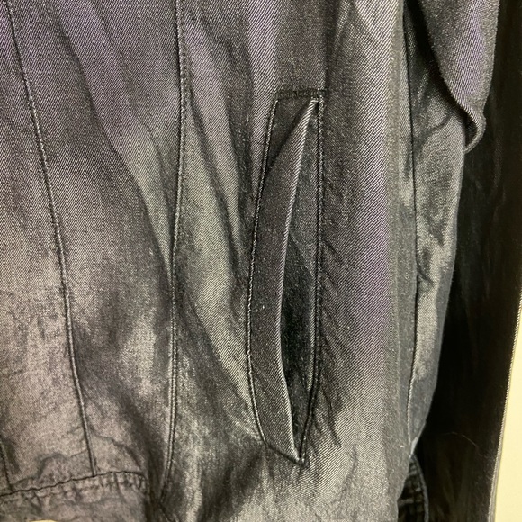 TAHARI Black Gray Steel Snap Front~Pockets~Applets~Cuffs Size XL - Picture 10 of 11